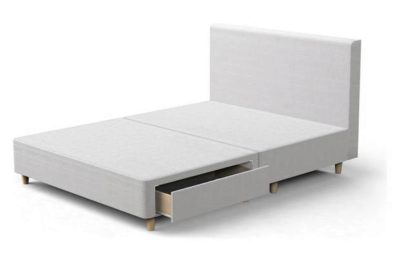 Silentnight Studio Simple Double 2 Drawer Bed Frame-Natural. Silentnight Studio Simple Double 2 Drawer Bed Frame-Natural.